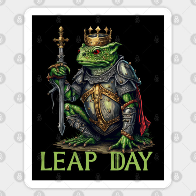 Leap Day Frog King Sticker by HolidayBug