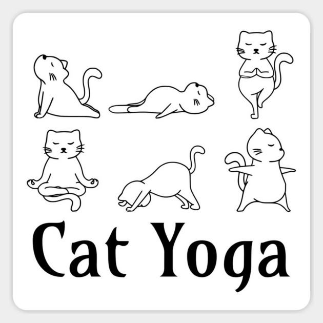 Cute Cat Yoga Poses design Magnet by Luxinda