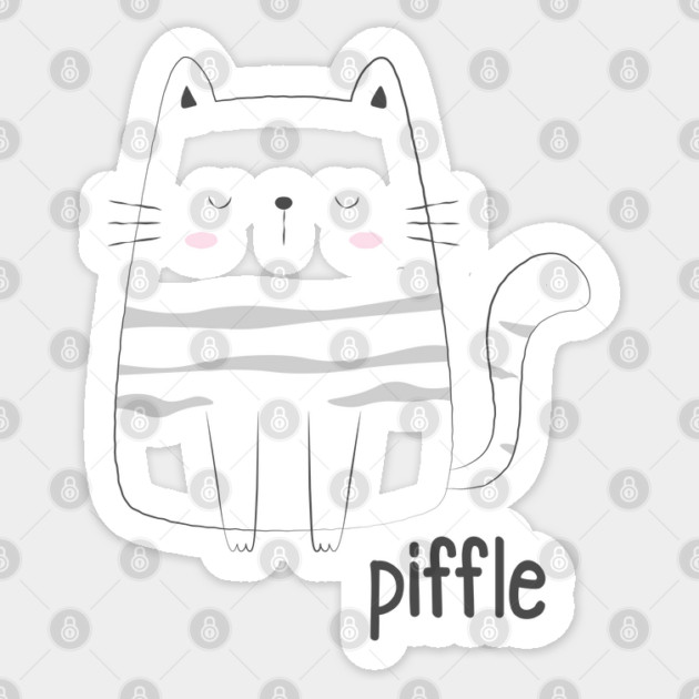 The Cat That Says Piffle, cute dismissive kitty Sticker by Luxinda