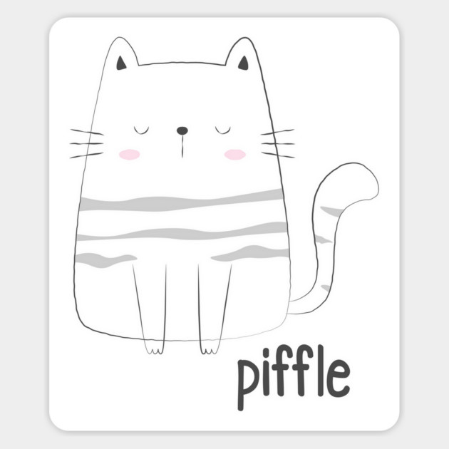 The Cat That Says Piffle, cute dismissive kitty Magnet by Luxinda