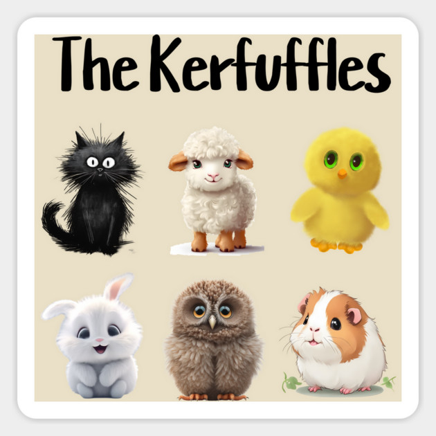 The Kerfuffles, fluffiest little fluffs Magnet by Luxinda
