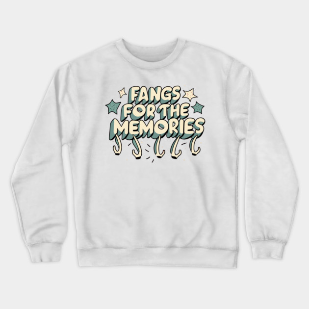 Fangs For The Memories Crewneck Sweatshirt by Frank Ring
