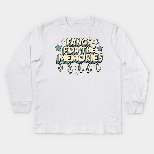 Fangs For The Memories Kids Long Sleeve T-Shirt by Frank Ring