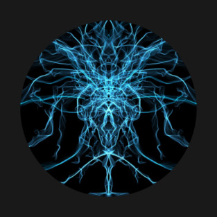 Alien Spider Skull [Round Background] - Digital Art T-Shirt