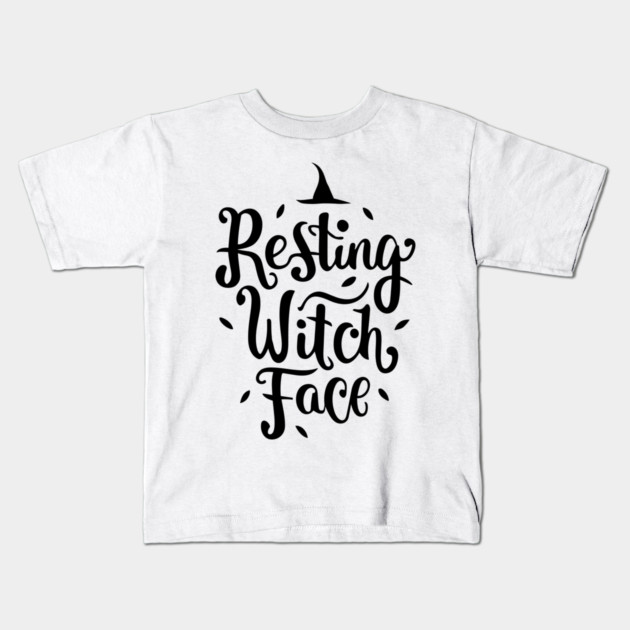 Resting Witch Face Kids T-Shirt by Frank Ring