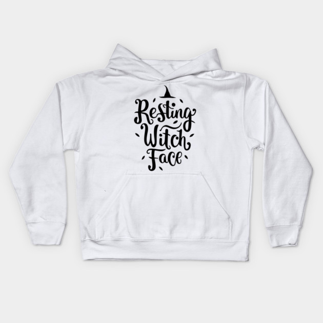 Resting Witch Face Kids Hoodie by Frank Ring