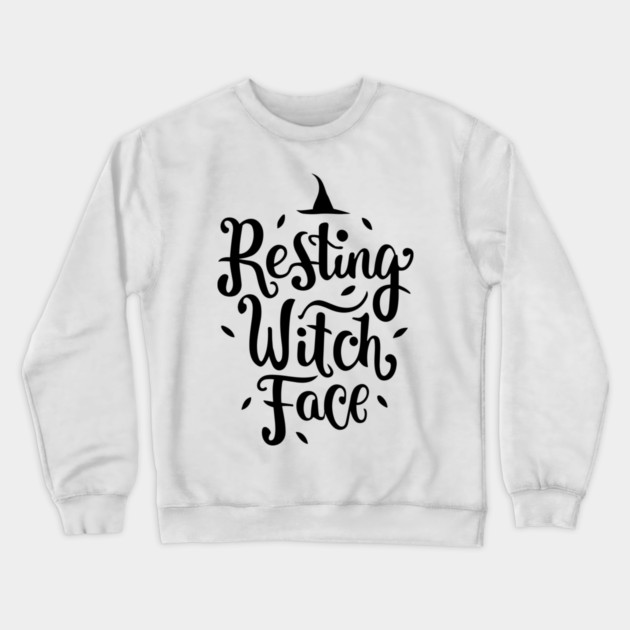 Resting Witch Face Crewneck Sweatshirt by Frank Ring