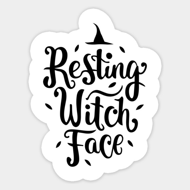Resting Witch Face Sticker by Frank Ring