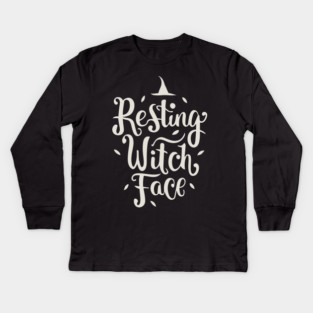 Resting Witch Face Kids Long Sleeve T-Shirt