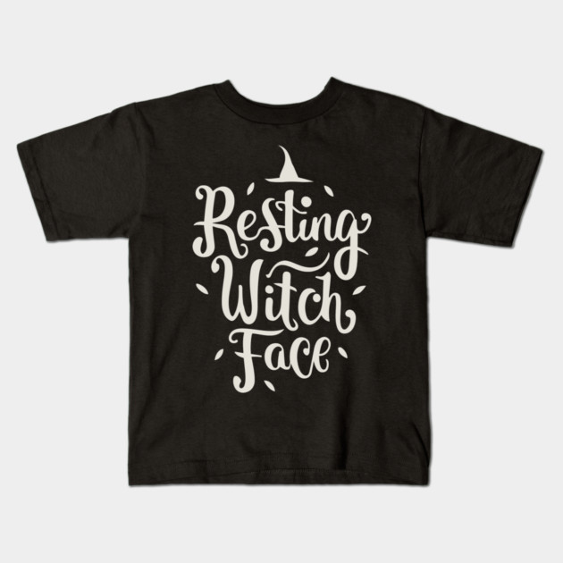 Resting Witch Face Kids T-Shirt by Frank Ring