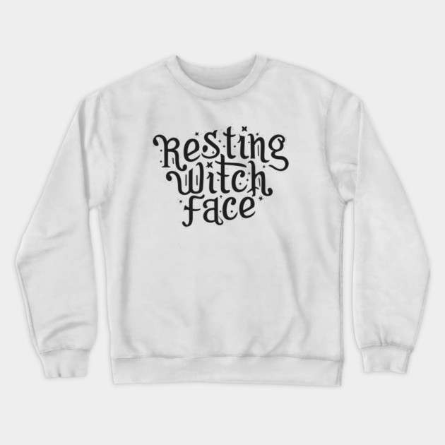 Resting Witch Face Crewneck Sweatshirt by Frank Ring