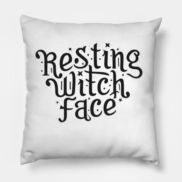 Resting Witch Face Pillow by Frank Ring