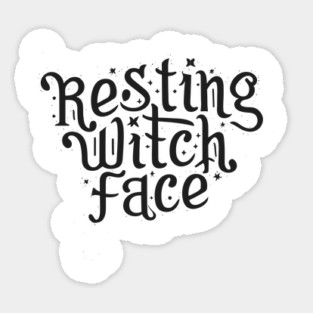 Resting Witch Face Sticker