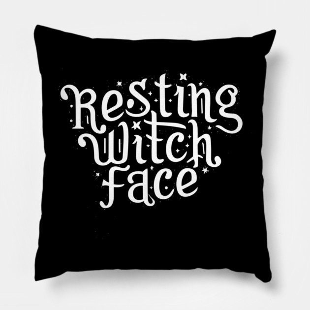 Resting Witch Face Pillow by Frank Ring