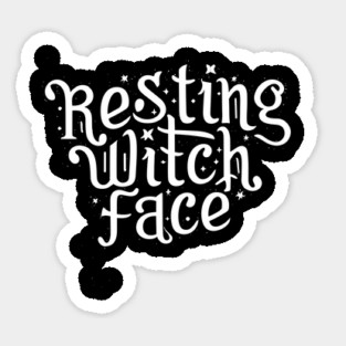 Resting Witch Face Sticker