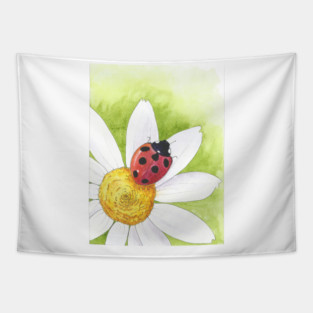 Chamomile; ladybug Tapestry
