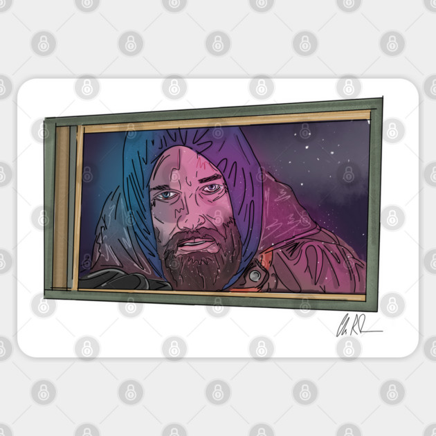 The Thing: MacReady Visits Blair Sticker by 51Deesigns