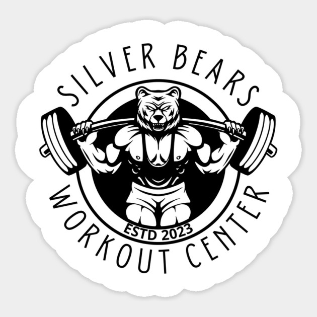 Silver Bears Workout Center Magnet by WarFX Designs
