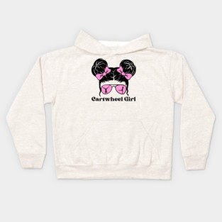Messy Bun Cartwheel Girl Kids Hoodie