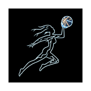 [Square Background] Girl Shooting Basketball - Digital Art T-Shirt