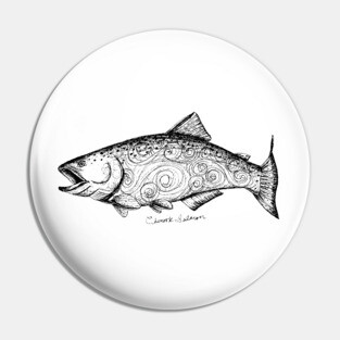 Chinook Salmon Pin