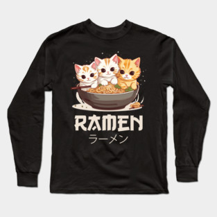 Ramen and cats Long Sleeve T-Shirt