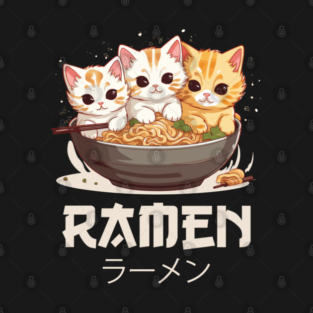 Ramen and cats by artdise