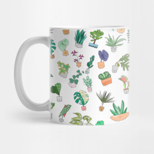 Plant Alphabet Pattern Mug