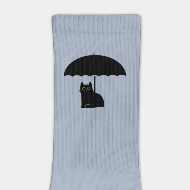 Black Cat under Umbrella by HolidayBug