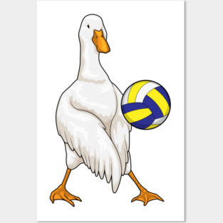 Duck Volleyball player Volleyball Posters and Art