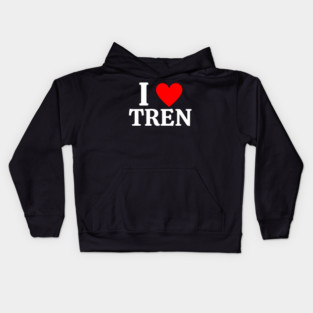 I Love Tren Bodybuilding Kids Hoodie