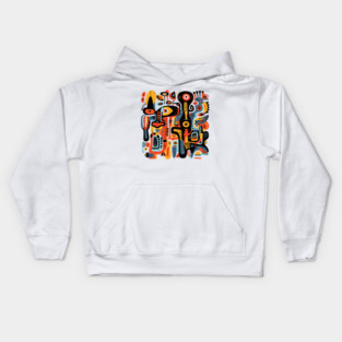 Mid Century Abstract Jazz Kids Hoodie