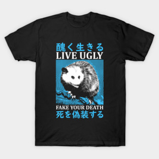 Live Ugly Opossum Japanese T-Shirt