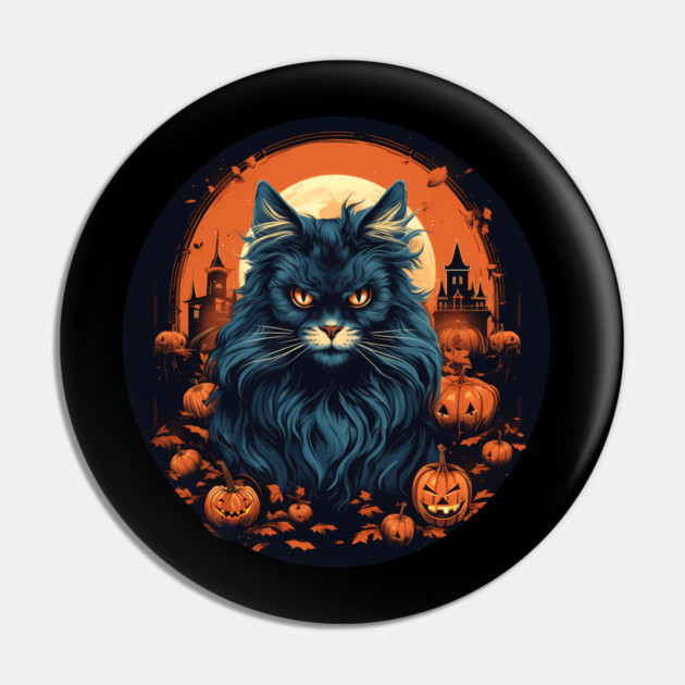 Maine Coon Cat Halloween, Cat Lover Pin by logiamerch