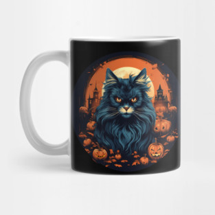 Maine Coon Cat Halloween, Cat Lover Mug