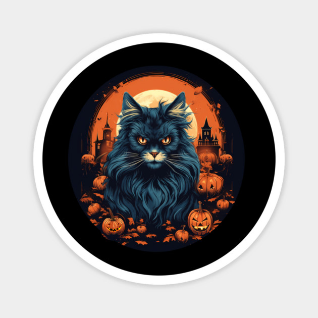 Maine Coon Cat Halloween, Cat Lover Magnet by logiamerch