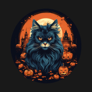 Maine Coon Cat Halloween, Cat Lover T-Shirt