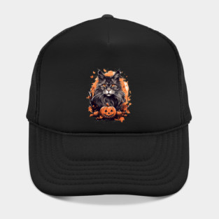 Maine Coon Cat Halloween, Cat Lover Hat
