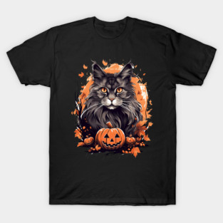 Maine Coon Cat Halloween, Cat Lover T-Shirt