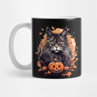 Maine Coon Cat Halloween, Cat Lover Mug