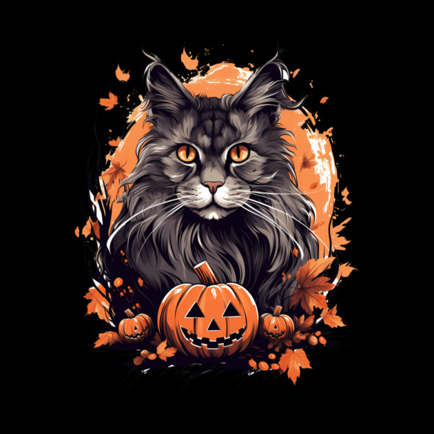 Maine Coon Cat Halloween, Cat Lover by logiamerch