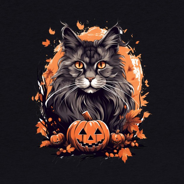 Maine Coon Cat Halloween, Cat Lover by logiamerch