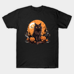 Norwegian Forest Cat Halloween, Cat Lover T-Shirt