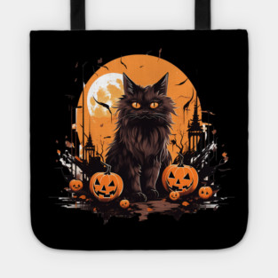 Norwegian Forest Cat Halloween, Cat Lover Tote