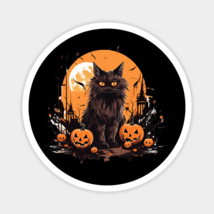 Norwegian Forest Cat Halloween, Cat Lover Magnet