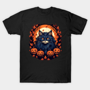 Norwegian Forest Cat Halloween, Cat Lover T-Shirt