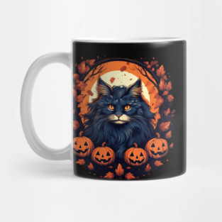 Norwegian Forest Cat Halloween, Cat Lover Mug