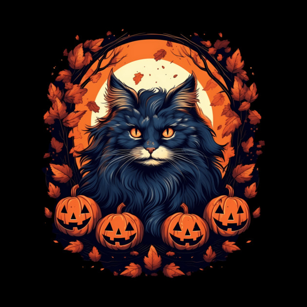 Norwegian Forest Cat Halloween, Cat Lover by logiamerch