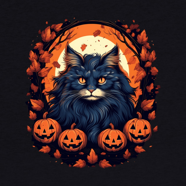 Norwegian Forest Cat Halloween, Cat Lover by logiamerch