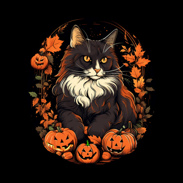 Norwegian Forest Cat Halloween, Cat Lover by logiamerch